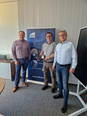 Photo from right to the left: Mr. Tiberiu Buzás, ERR- Managing Director Sales Mr. Michael Prahm, ERR- Managing Director Technology Mr. Arne Bergmann, IMT-Key Account Manager DACH